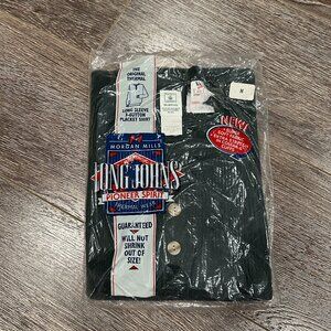 Vintage Morgan Mills Thermal Henley Shirt – Size M – Black – NWT Sealed